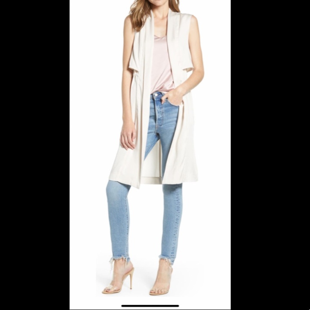 Light pink long vest